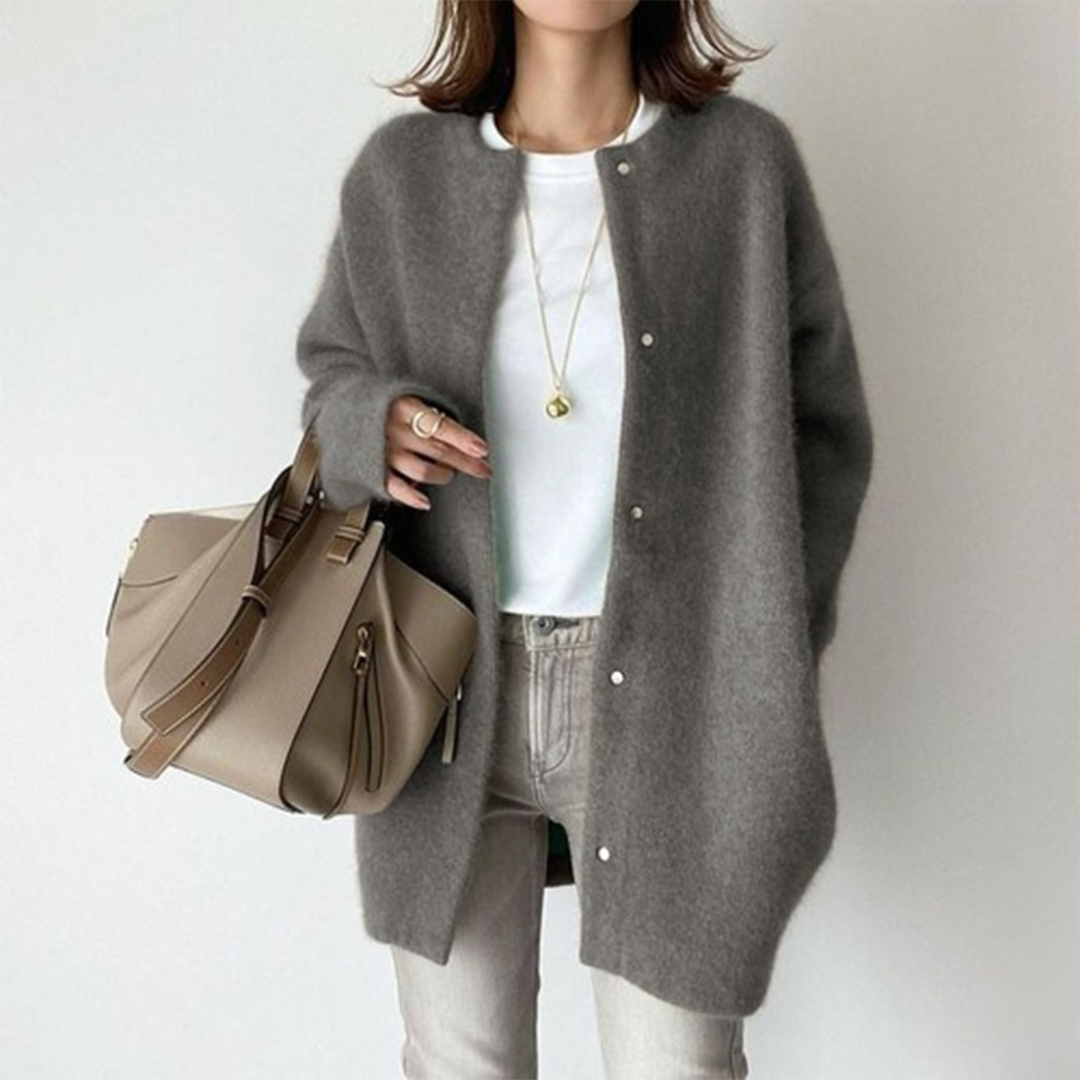 Amandine | Elegant Layering Cardigan – Gray