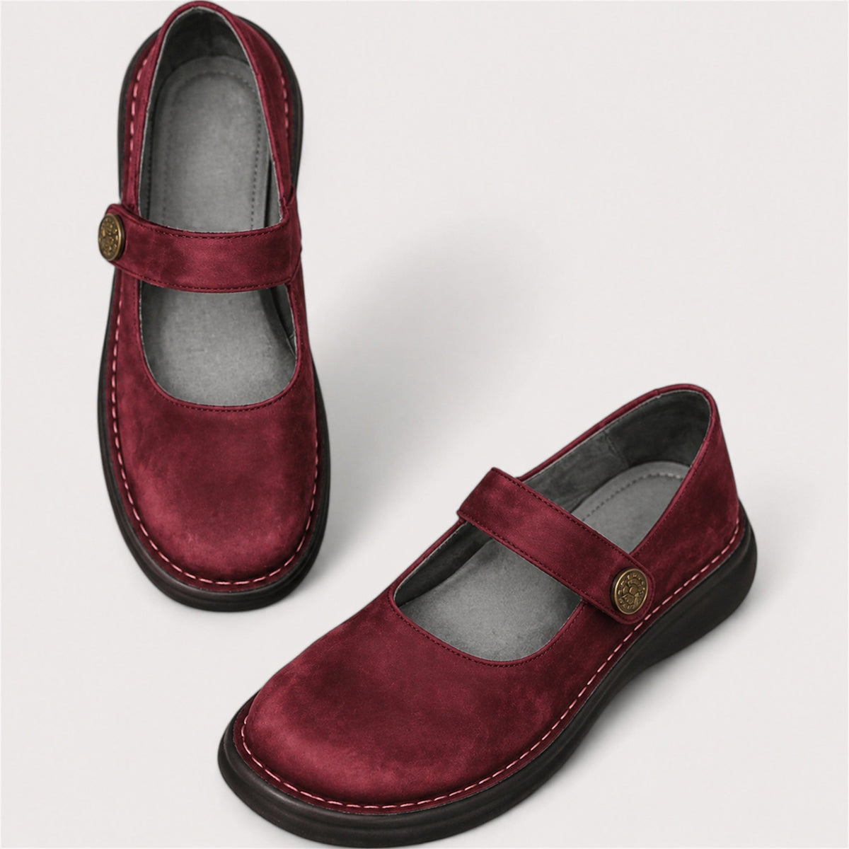 Janina | Cushioned Comfort Shoes – Red