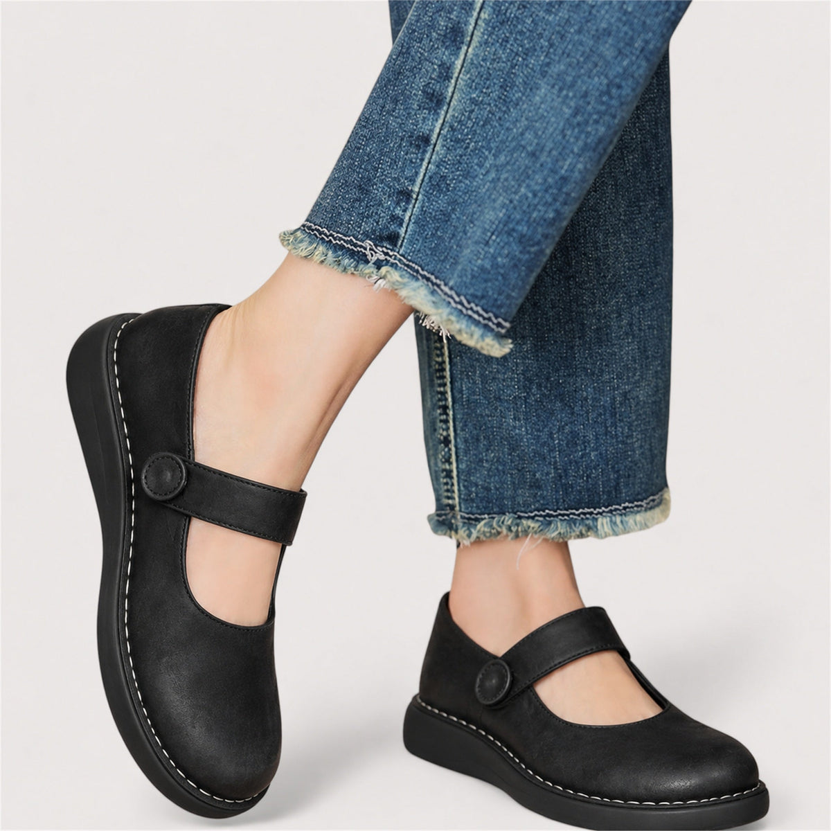 Janina | Cushioned Comfort Shoes – Black