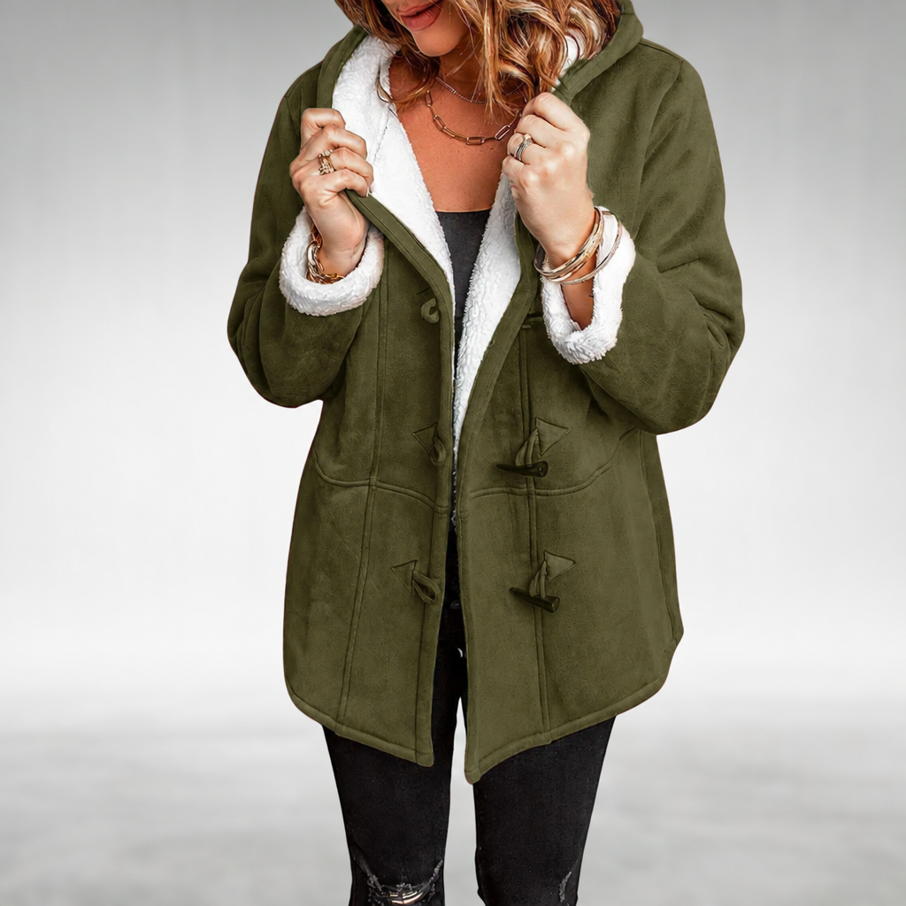 Amanda Stylish Women's Coat – Army Green