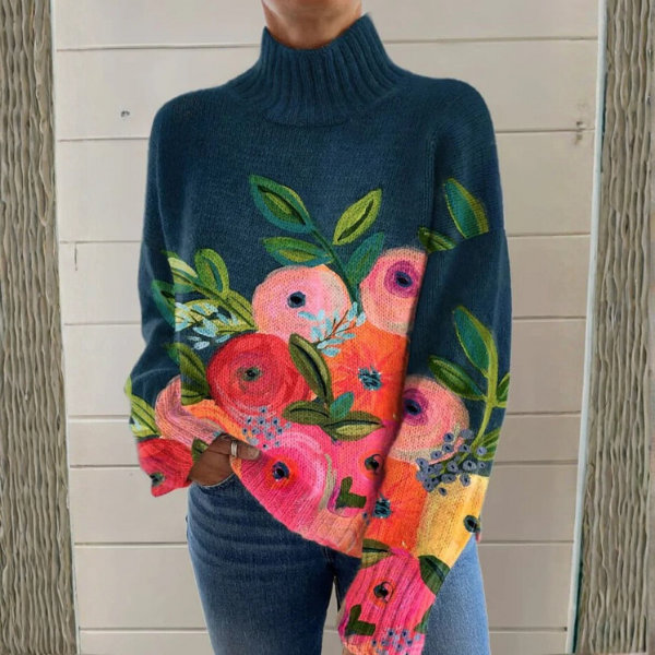 Alice | Soft Turtleneck Sweater – Multicolor