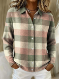 Tawney | Pastel Plaid Cardigan
