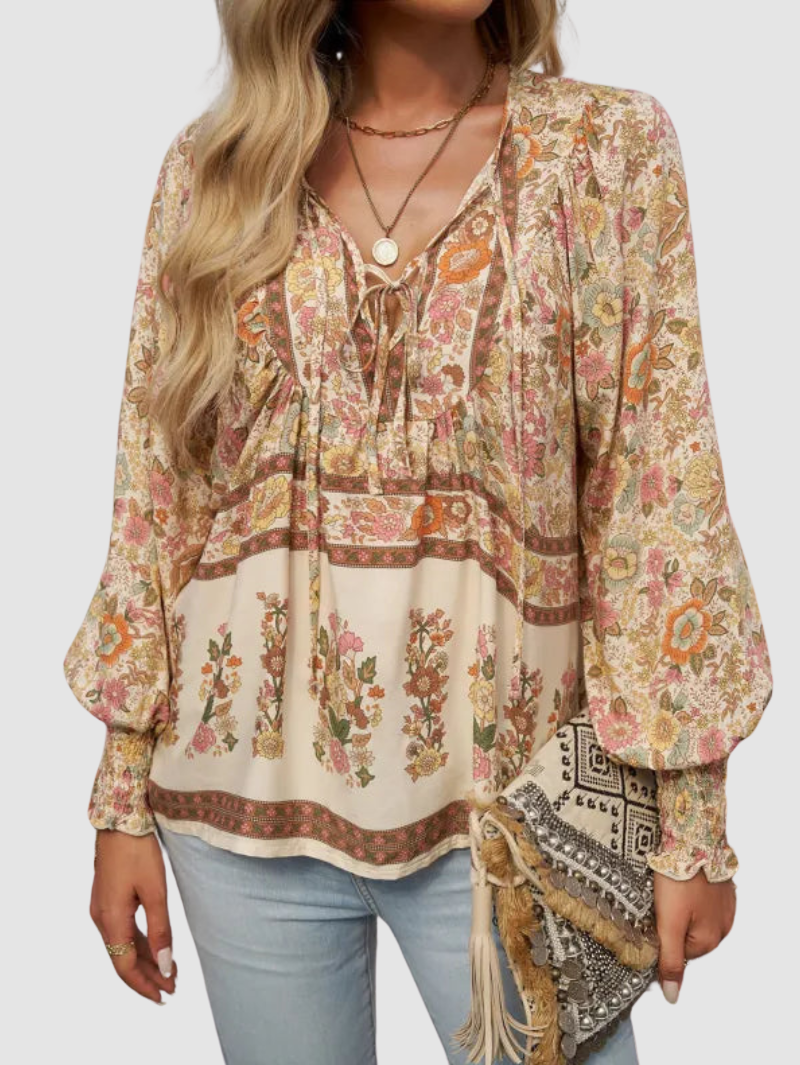 Audry | Elegant Blouse – Apricot