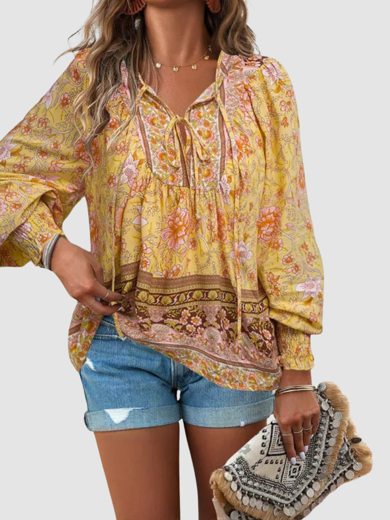 Audry | Elegant Blouse – Yellow