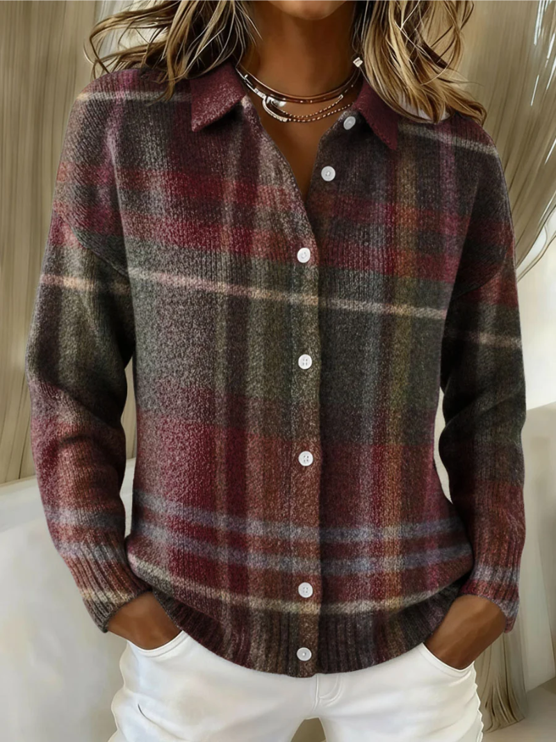 Beverley | Classic Plaid Cardigan – Plaid Multi