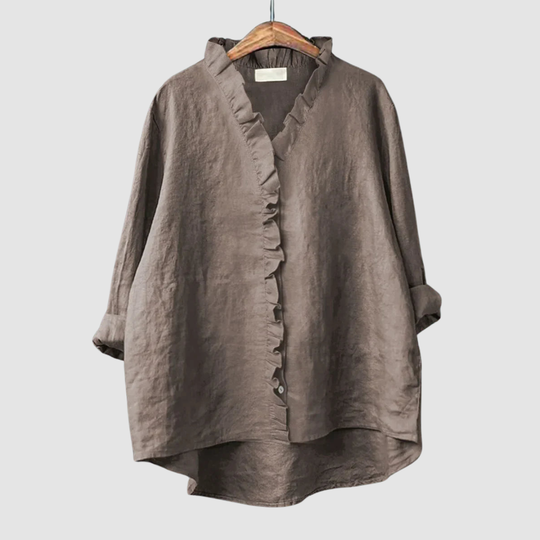 Amélie | Timeless Breathable blouse – Dark Gray