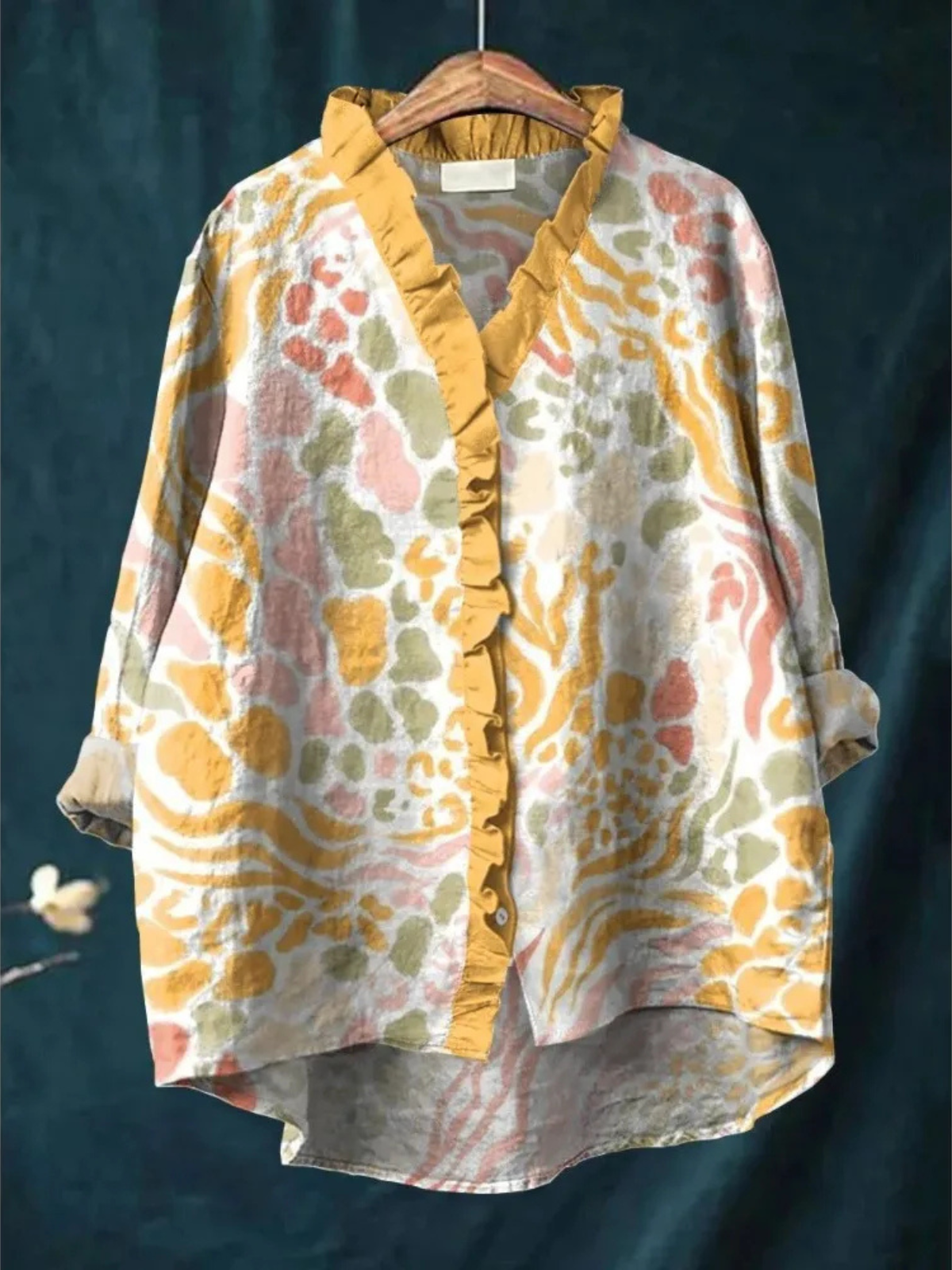 Arden | Desert Bloom Ruffle Blouse – Multicolor
