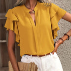 Amira | Chic Blouse with Elegant Ruffle Sleeves