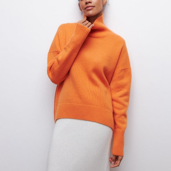 Adrianelys | Comfortable Sweater – Orange