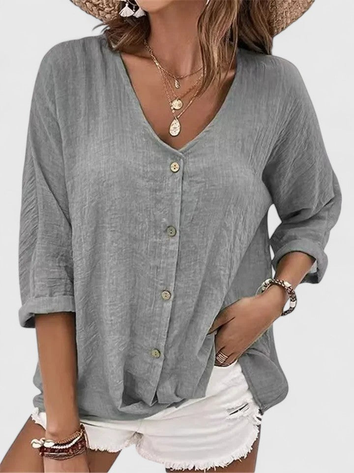 Kylie | Sophisticated Blouse – Gray