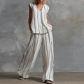Amelia Striped Summer Pants Set