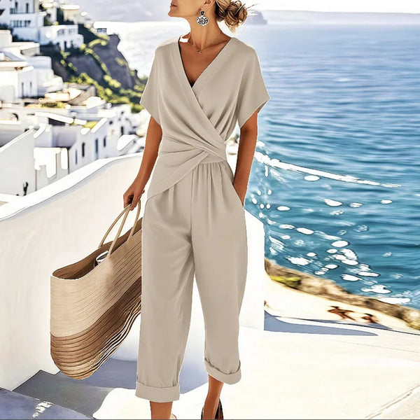 Colleen | Elegant Two-Piece Set – Apricot