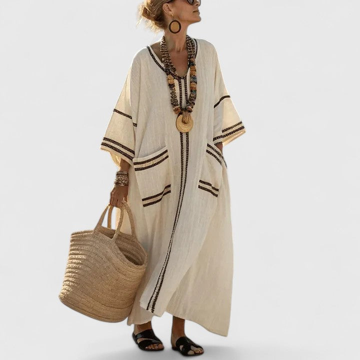 Arabella | Elegant Bohemian Dress – Gray