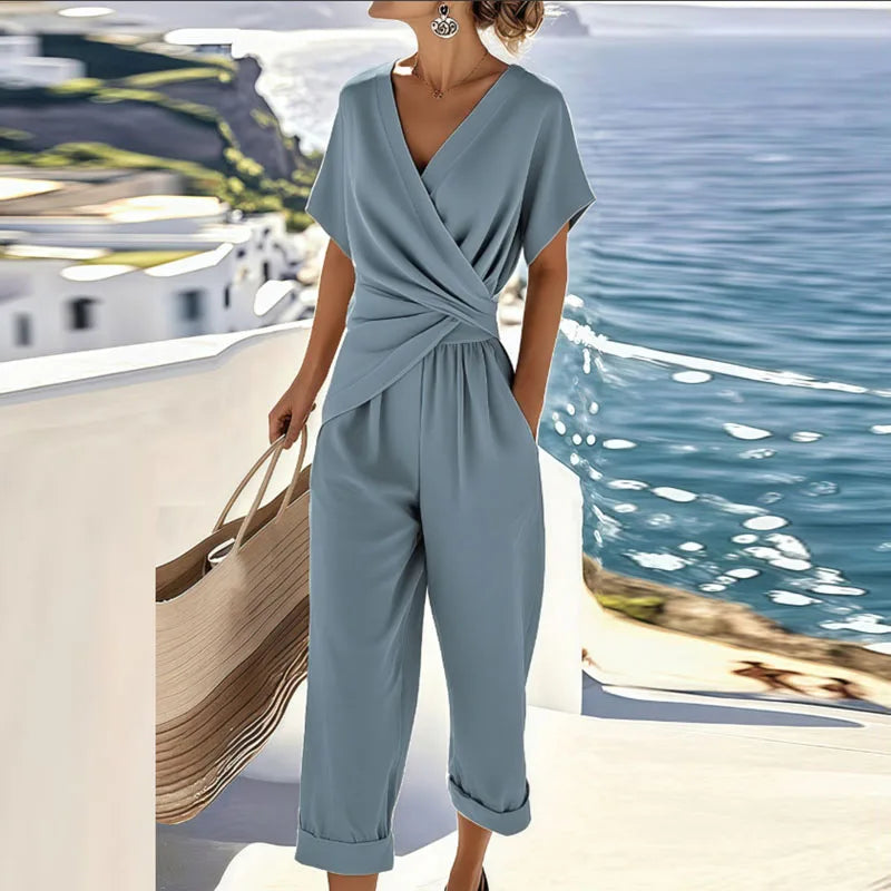 Colleen Elegant Two-Piece Set – Blue