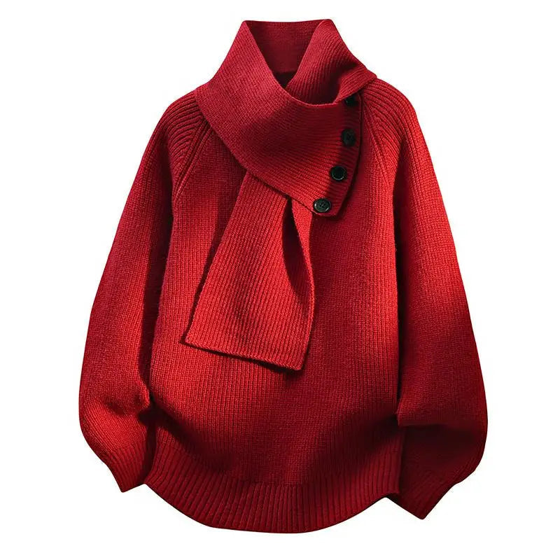 Alysa | Cozy Sweater – Red