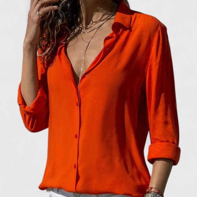 Aveline | Cardigan Blouse – Red