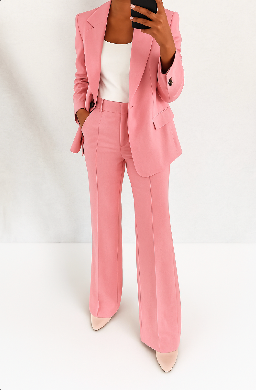 Ava | Blazer and Pants Set – Pink