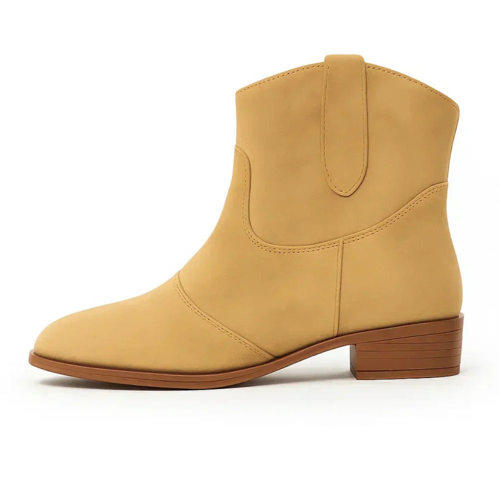 Suedellea | Western Suede Boots – Brown