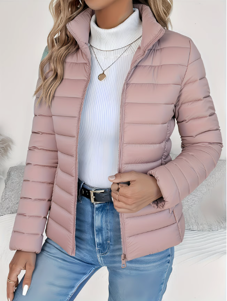 Brianna | Lightweight Quilted Spring Jacket – Pink