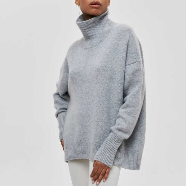 Adrianelys | Comfortable Sweater – Gray