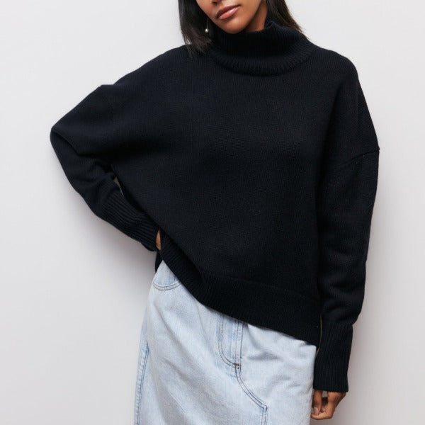 Adrianelys | Comfortable Sweater – Black