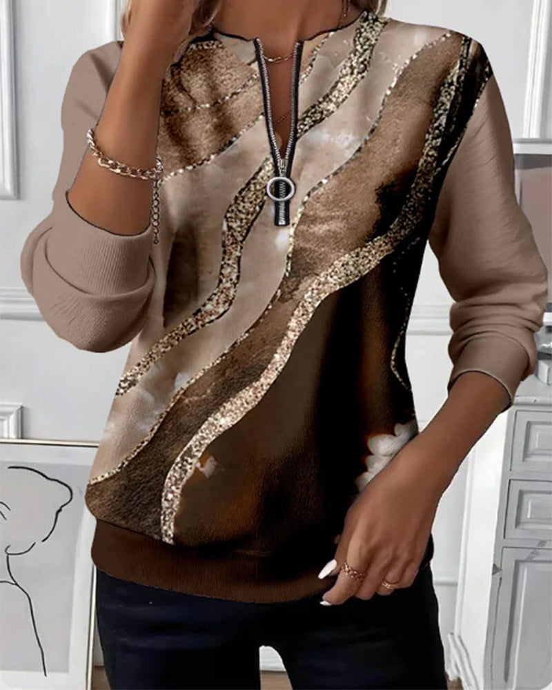 Averli | Elegant Sweatshirt – Coffee