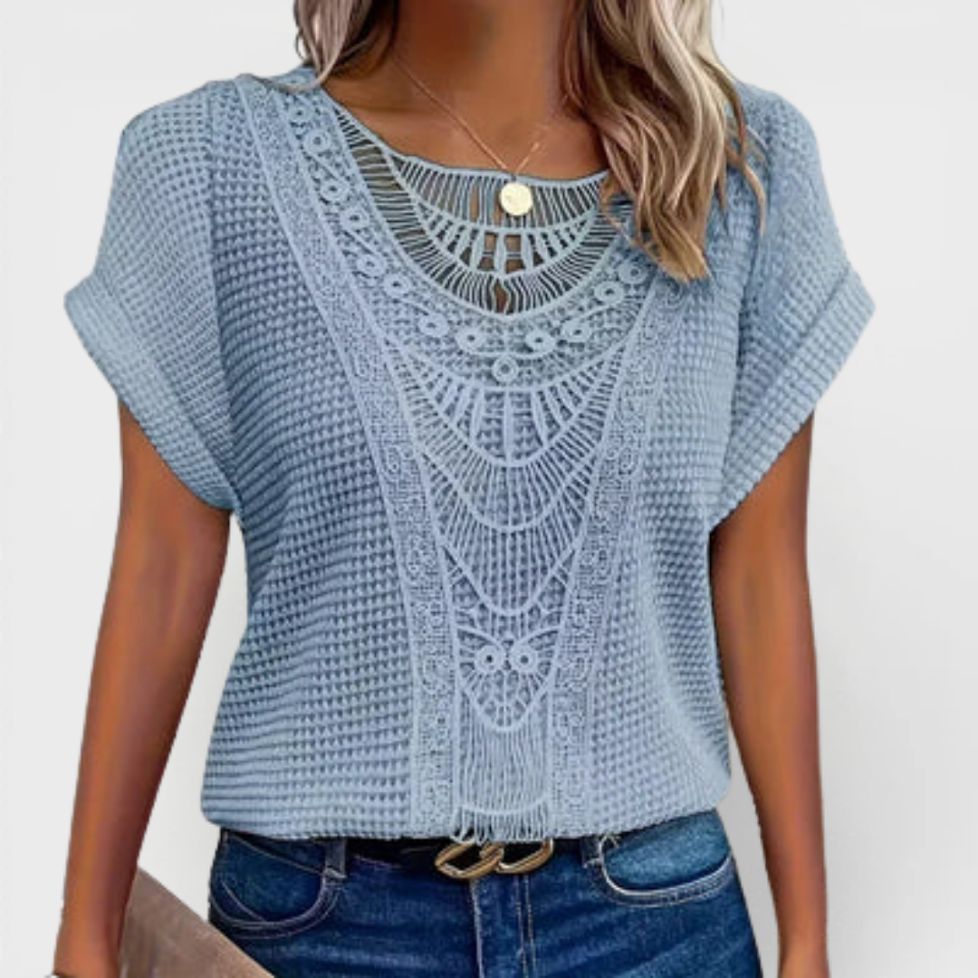 Shirley | Lace Blouse – Blue