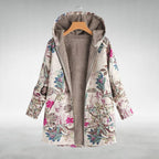 Melvaris Floral Print Hooded Coat