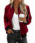 Chiara | Classic Zip Bomber Jacket For Women