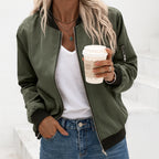 Chiara | Classic Zip Bomber Jacket For Women