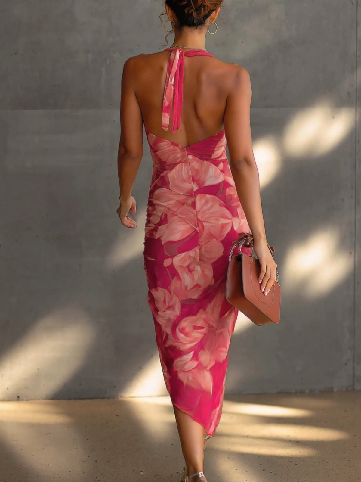Molly | Ruched Floral Bodycon Dress