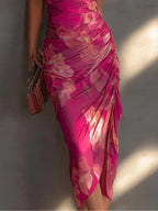 Molly | Ruched Floral Bodycon Dress