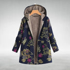 Melvaris Floral Print Hooded Coat