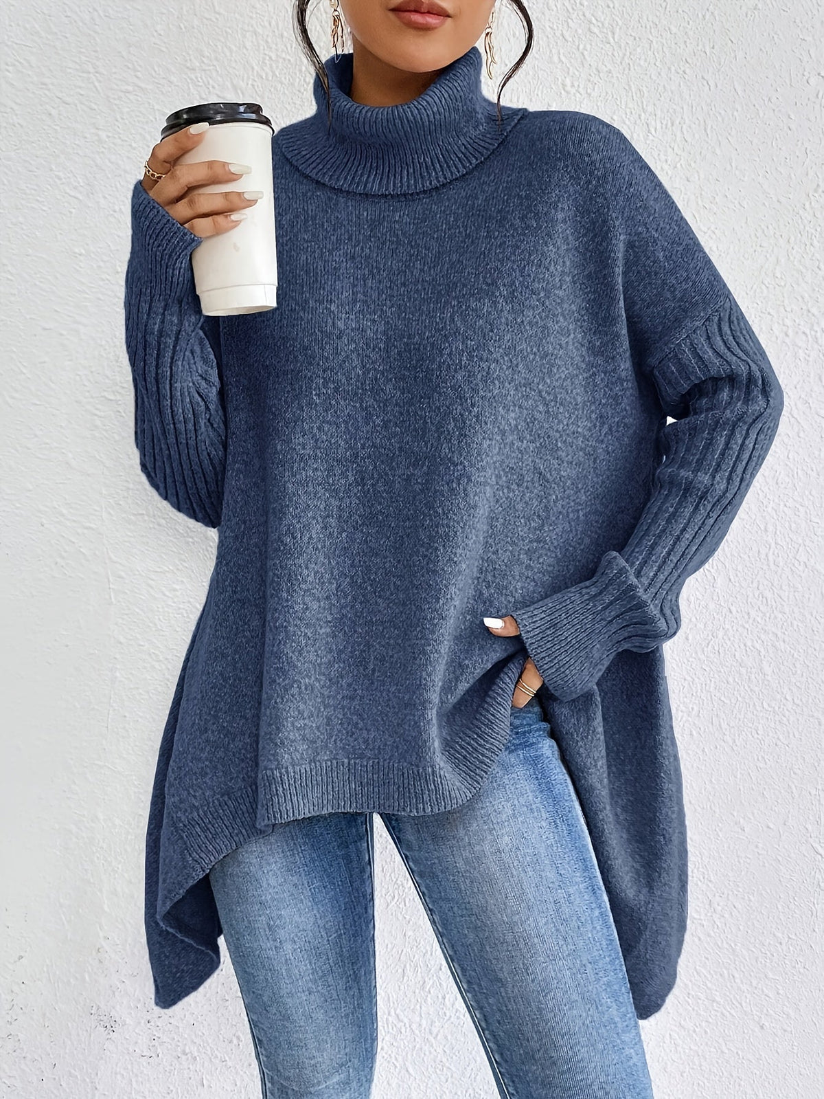 Audrey | Cozy Sweater – Sea Blue