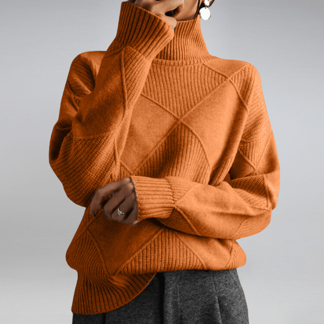 Abigail | Soft Turtleneck Sweater – Orange