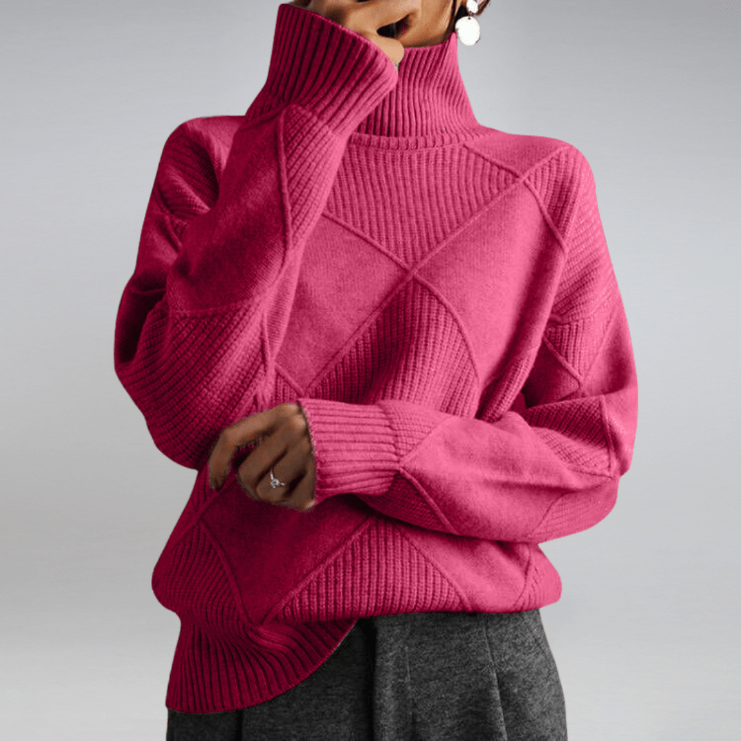 Abigail | Soft Turtleneck Sweater – Pink