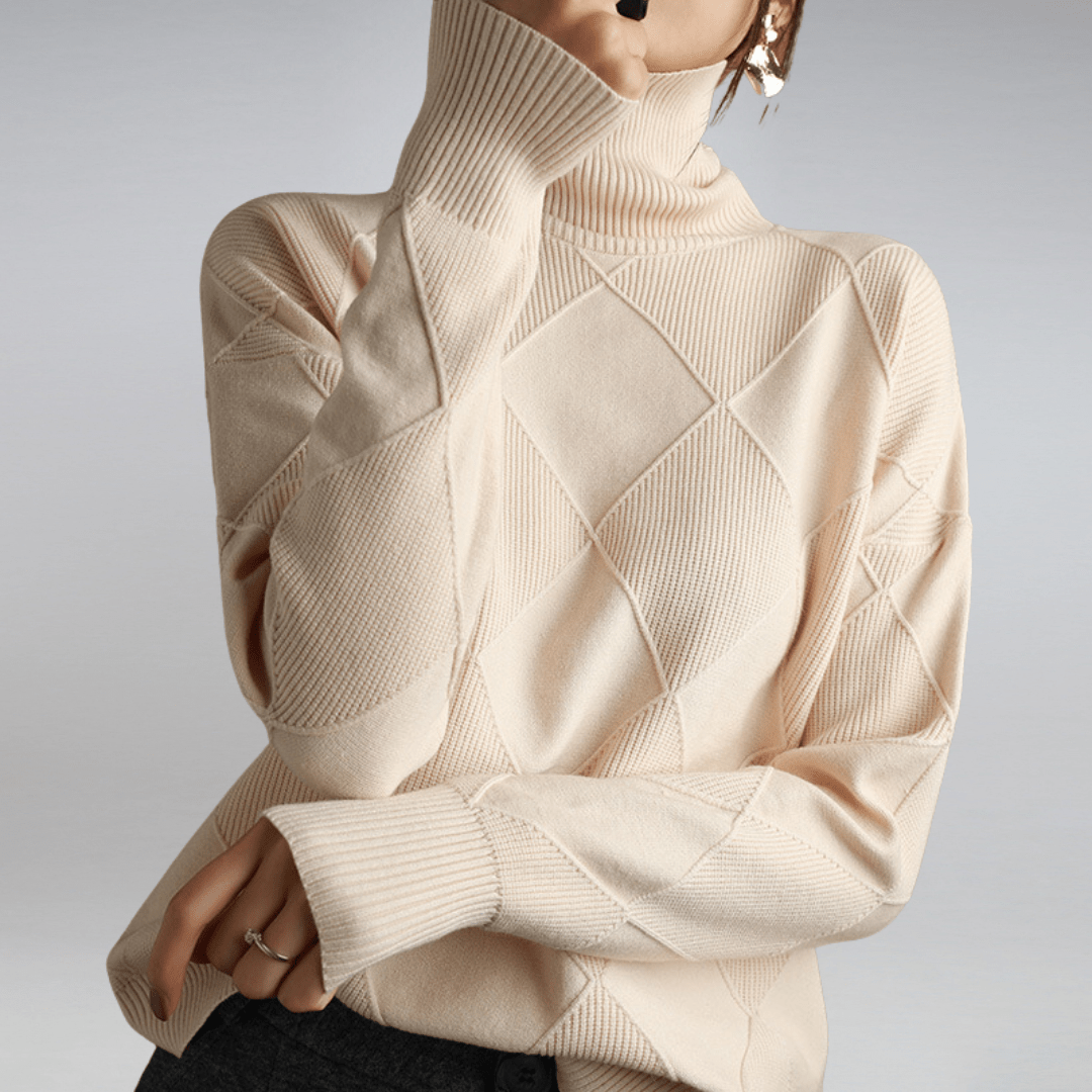 Abigail | Soft Turtleneck Sweater – Beige