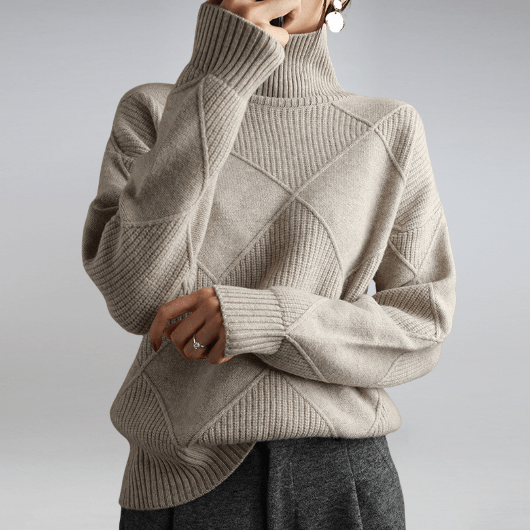 Abigail | Soft Turtleneck Sweater – Gray