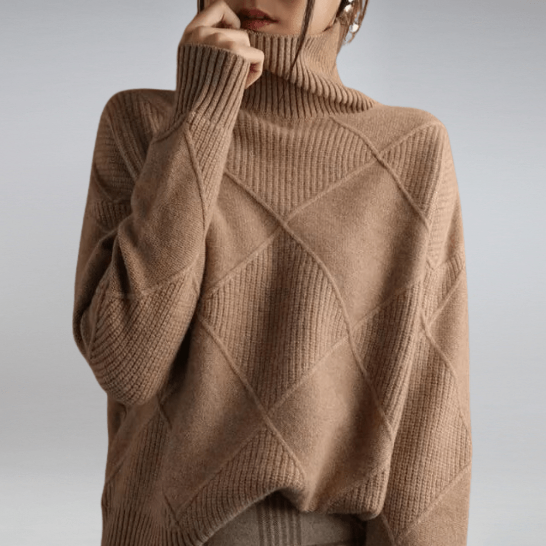 Abigail | Soft Turtleneck Sweater – Brown