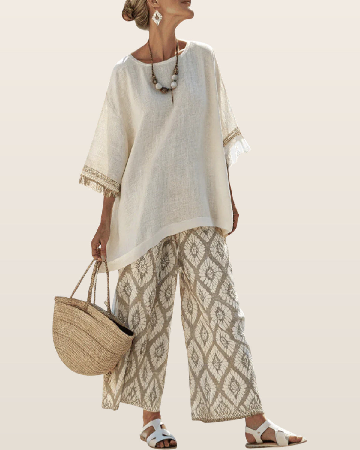 Alverra | Sophisticated Top & Casual Pants Set