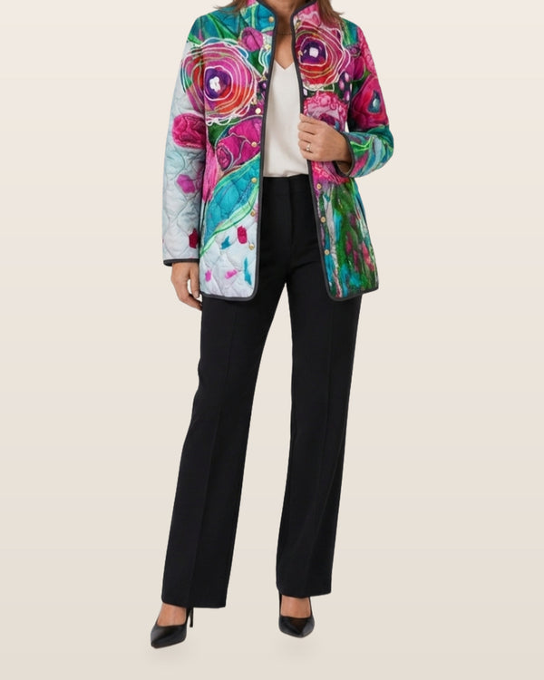 Arianne | Elegant Floral Patterned Jacket