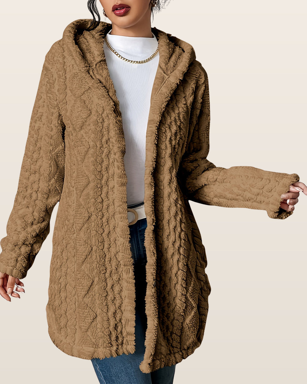 Aubrey | Cozy Hooded Knit Cardigan
