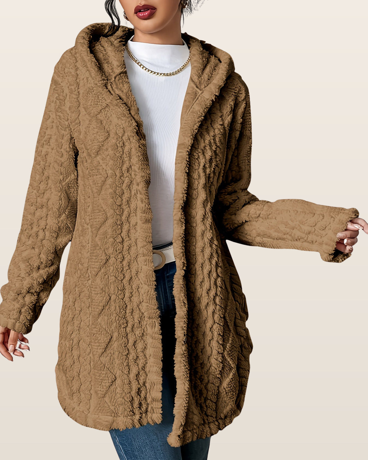 Aubrey | Cozy Hooded Knit Cardigan