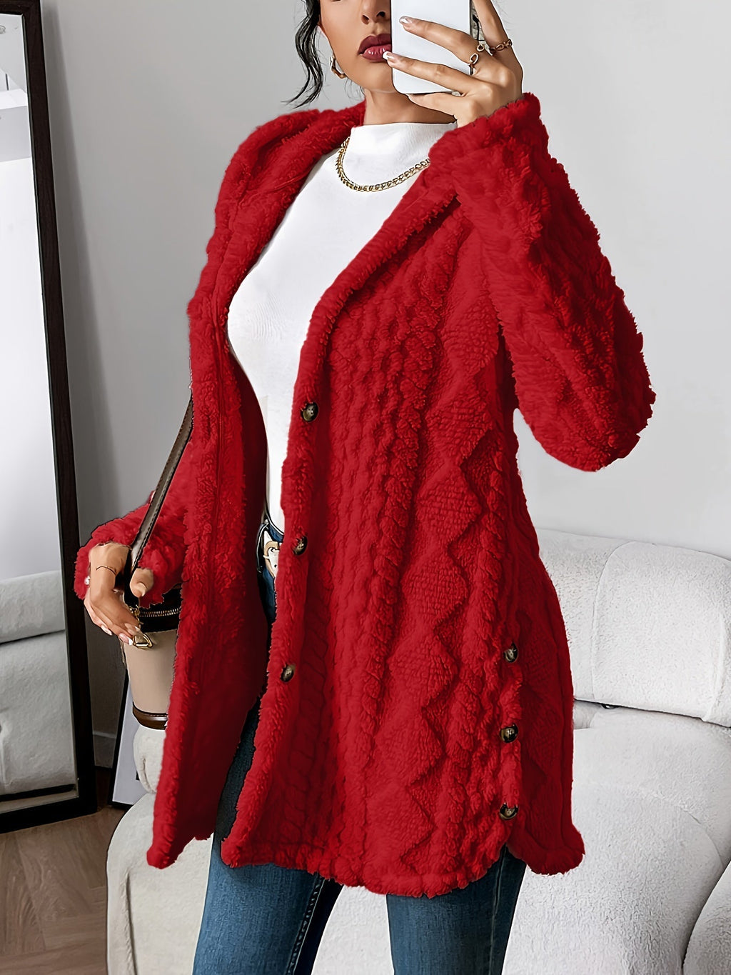 Aubrey | Cozy Hooded Knit Cardigan
