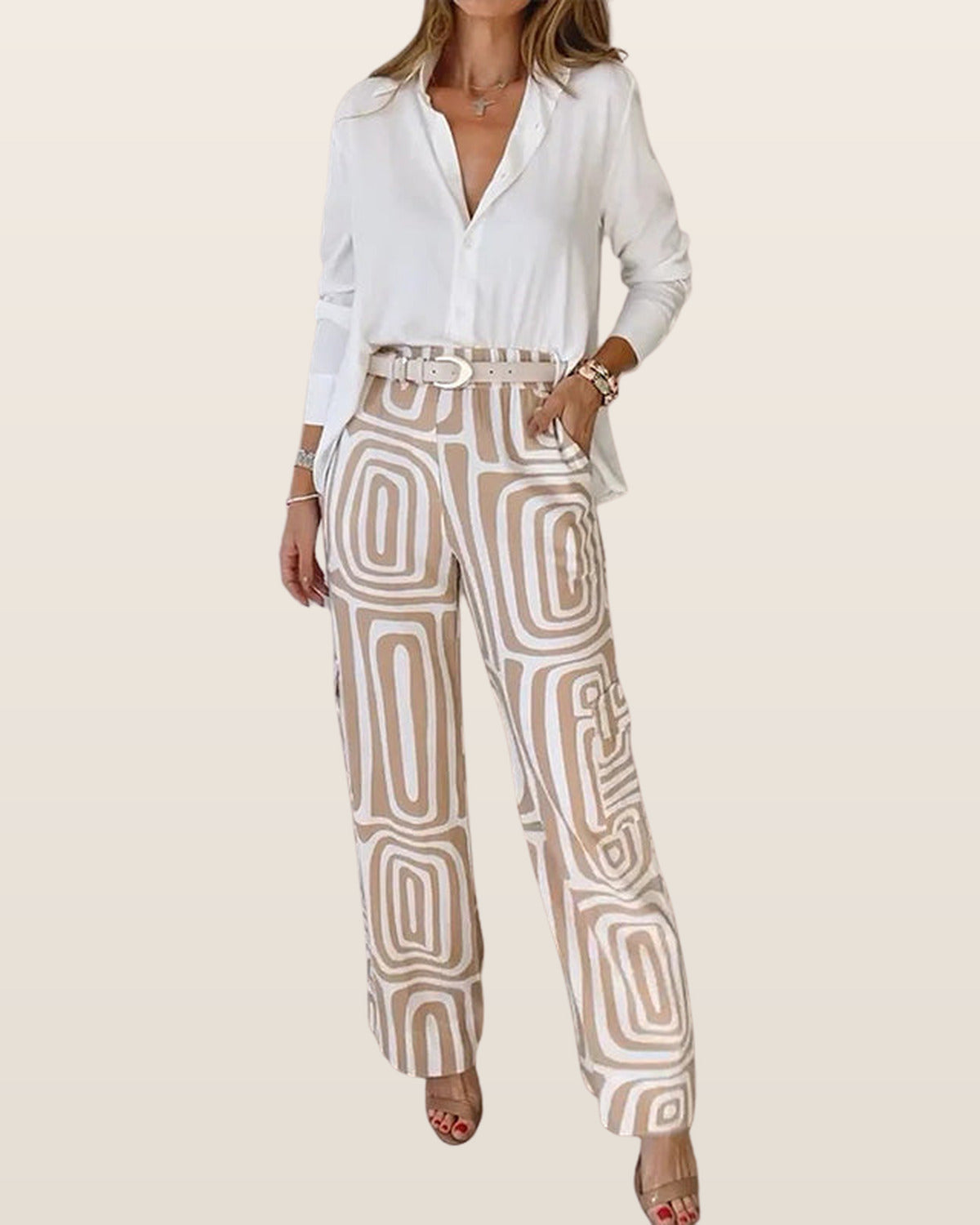 Beatrix | Refined Two-Piece Set – Khaki