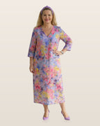 Benson | Abstract Floral Midi Dress