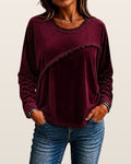 Bethany | Fringe-Trimmed Long Sleeve Tunic