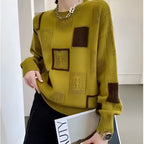 Avery | Geometric Patch Knit Sweater