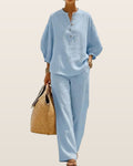Camille | Relaxed Linen Button-Up Two-Piece Set