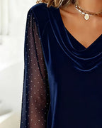 Avery | Elegant Blouse with draped collar